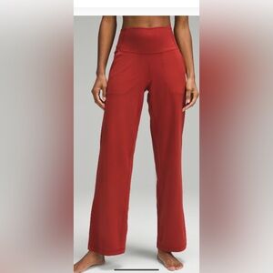 Lululemon Athletica Align wide leg short length Pants in size 8 in terra orange